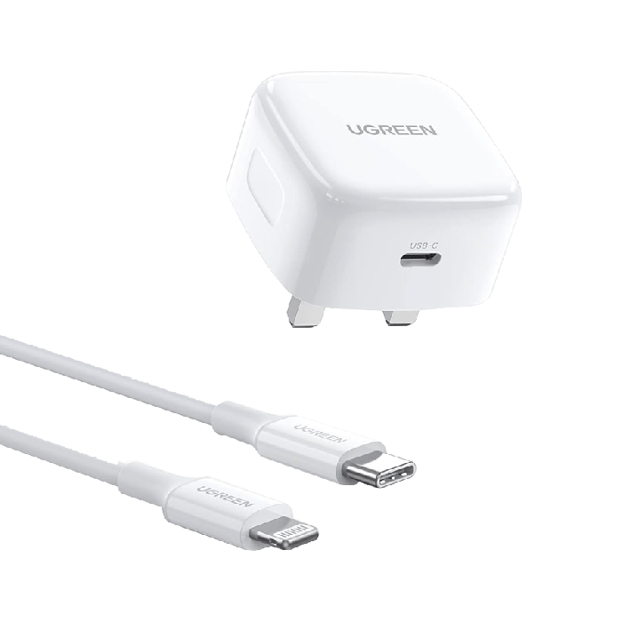 Ugreen USB-C Fast Charger 20w White - Image 3